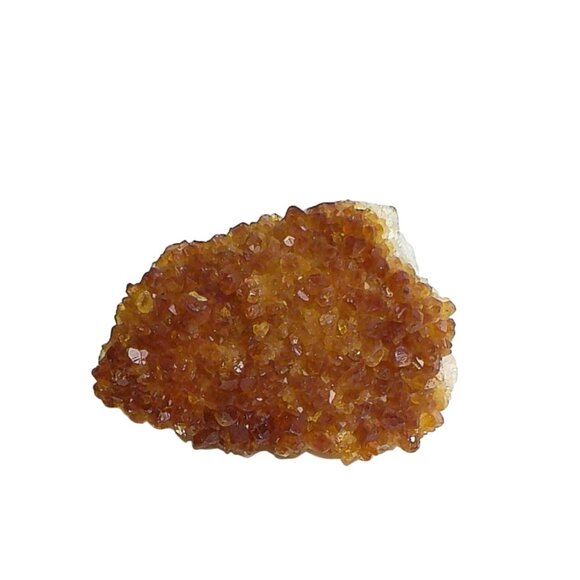 Brazilian Citrine Druzy Honey Tone Crystal In Matrix - Picture 5 of 5